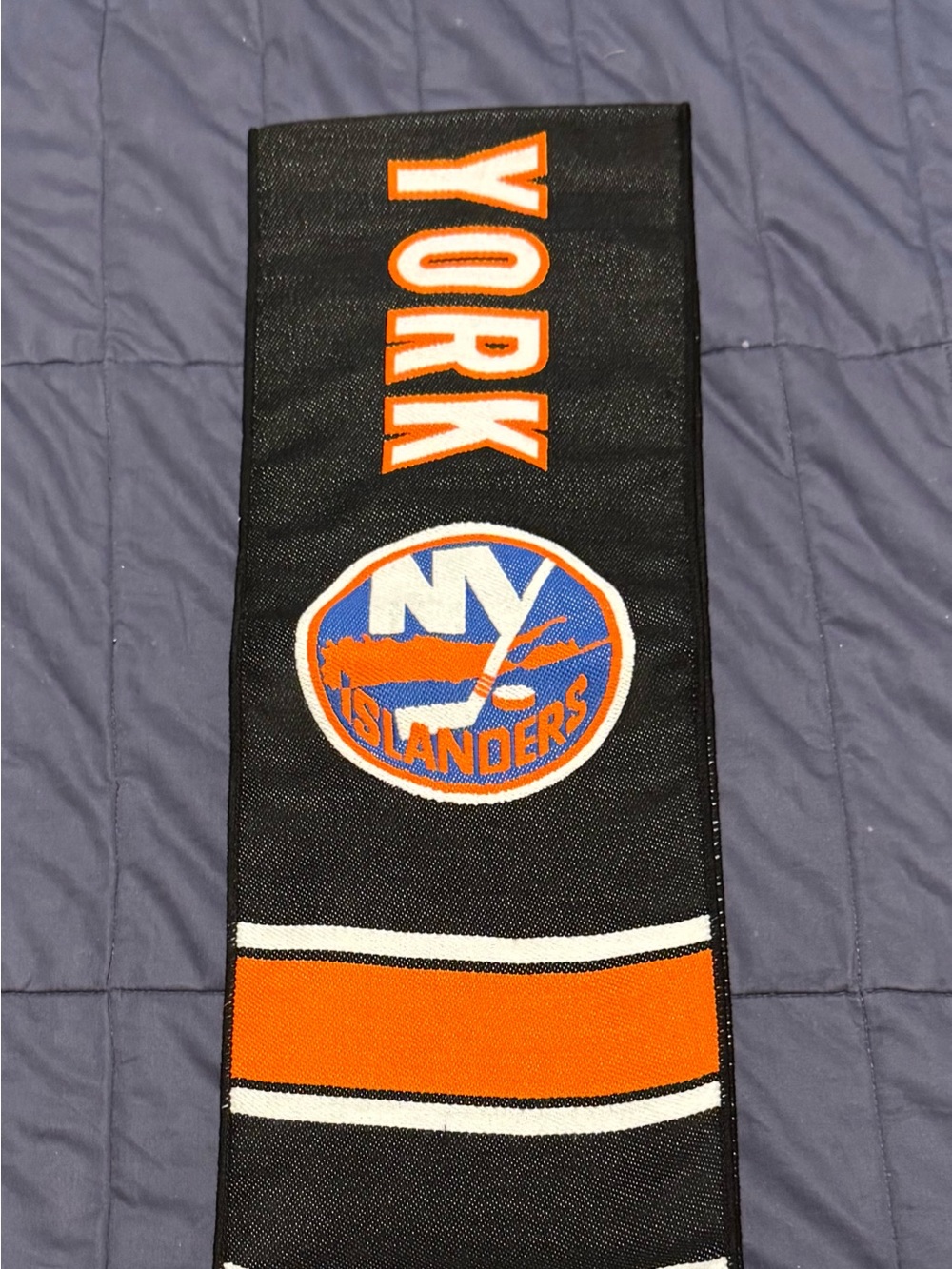 Islander Black and Orange NHL Team Scarf with NY Logo